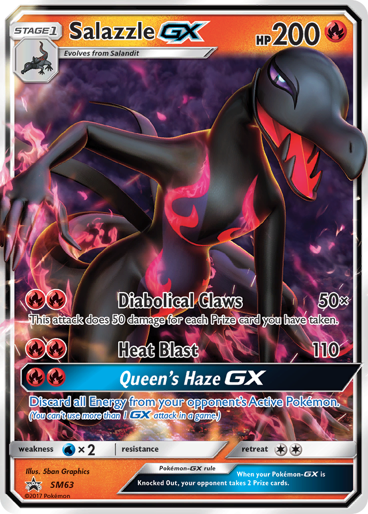 Salazzle GX (SM63) [Sun & Moon: Black Star Promos] - Destination Retro