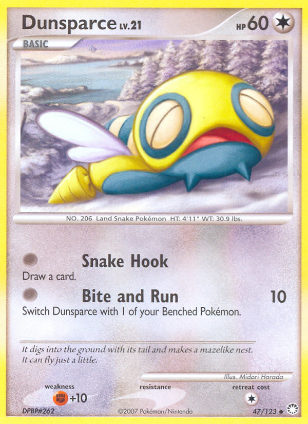 Dunsparce (47/123) [Diamond & Pearl: Mysterious Treasures] - Destination Retro