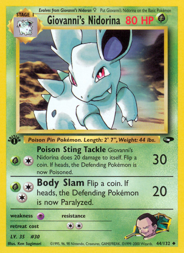 Giovanni's Nidorina (44/132) [Gym Challenge 1st Edition] - Destination Retro