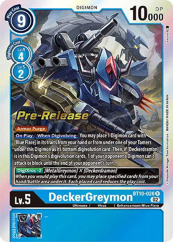 DeckerGreymon [BT10-026] [Xros Encounter Pre-Release Cards] - Destination Retro