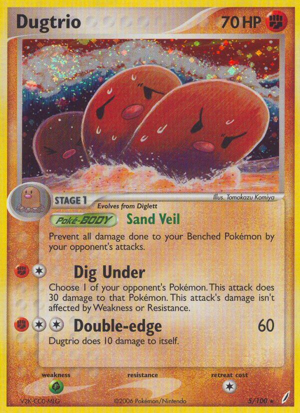 Dugtrio (EX Crystal Guardians) (5/100) [Theme Deck Exclusives] - Destination Retro