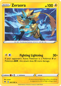 Zeraora (61) [Sword & Shield: Vivid Voltage] - Destination Retro