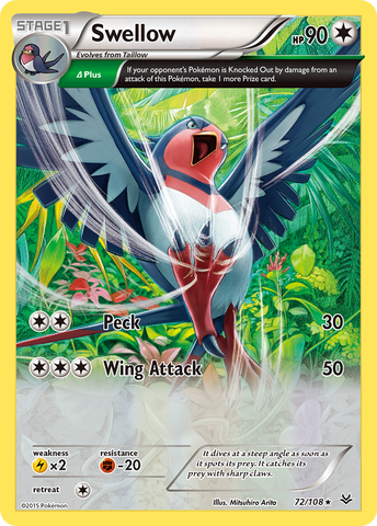 Swellow (72/108) [XY: Roaring Skies] - Destination Retro