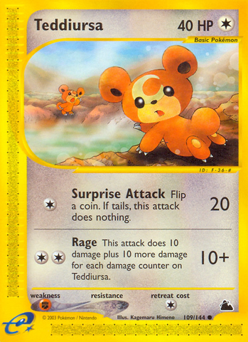 Teddiursa (109/144) [Skyridge] - Destination Retro