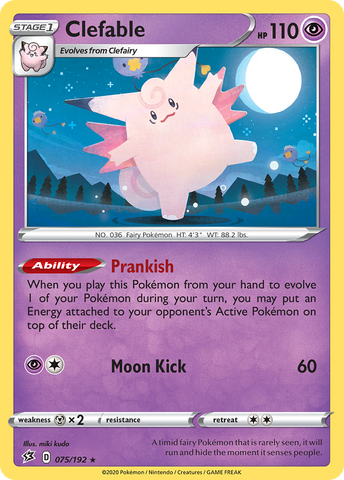 Clefable (75/192) [Sword & Shield: Rebel Clash] - Destination Retro
