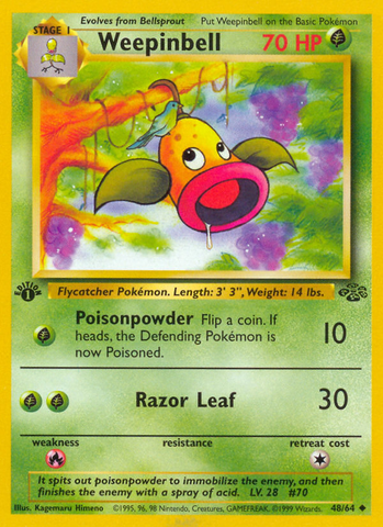 Weepinbell (48/64) [Jungle 1st Edition] - Destination Retro