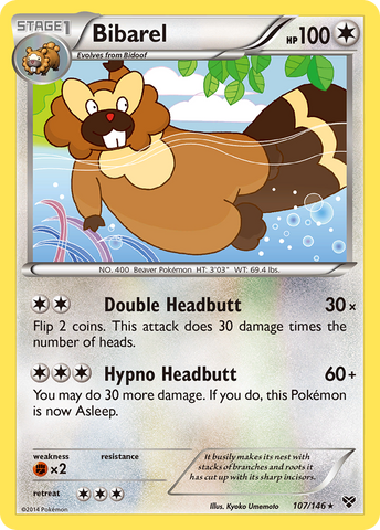 Bibarel (107/146) [XY: Base Set] - Destination Retro