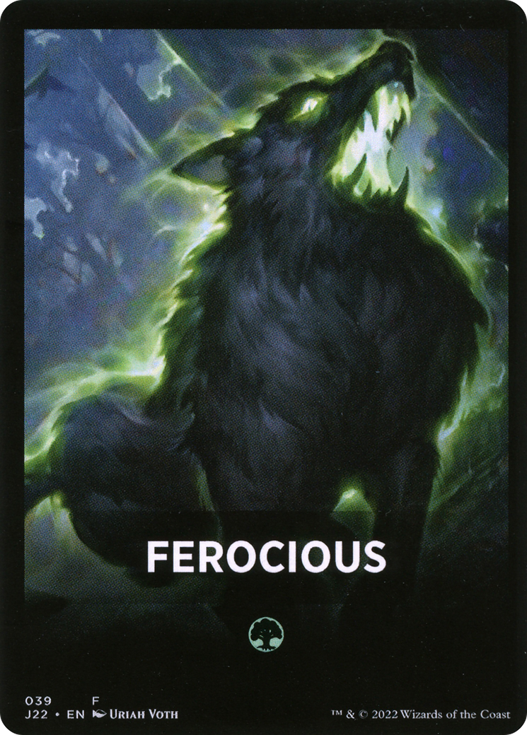 Ferocious Theme Card [Jumpstart 2022 Front Cards] - Destination Retro