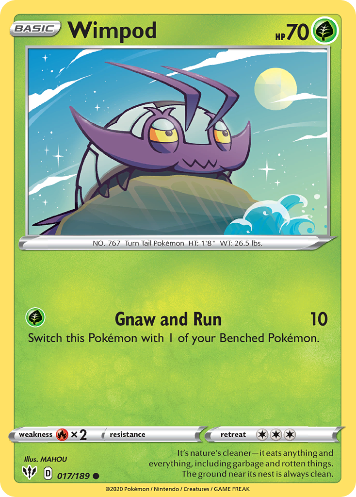 Wimpod (17/189) [Sword & Shield: Darkness Ablaze] - Destination Retro