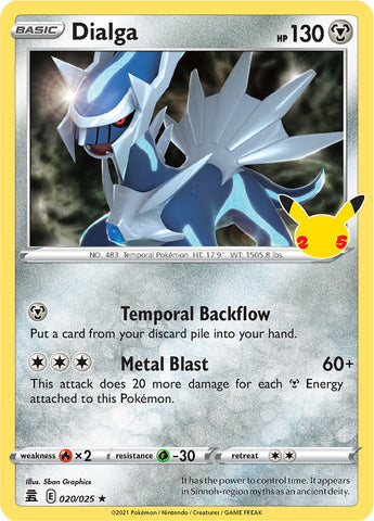 Dialga (020/025) [Celebrations: 25th Anniversary] - Destination Retro