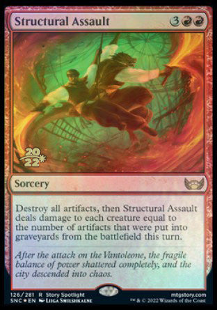 Structural Assault [Streets of New Capenna Prerelease Promos] - Destination Retro