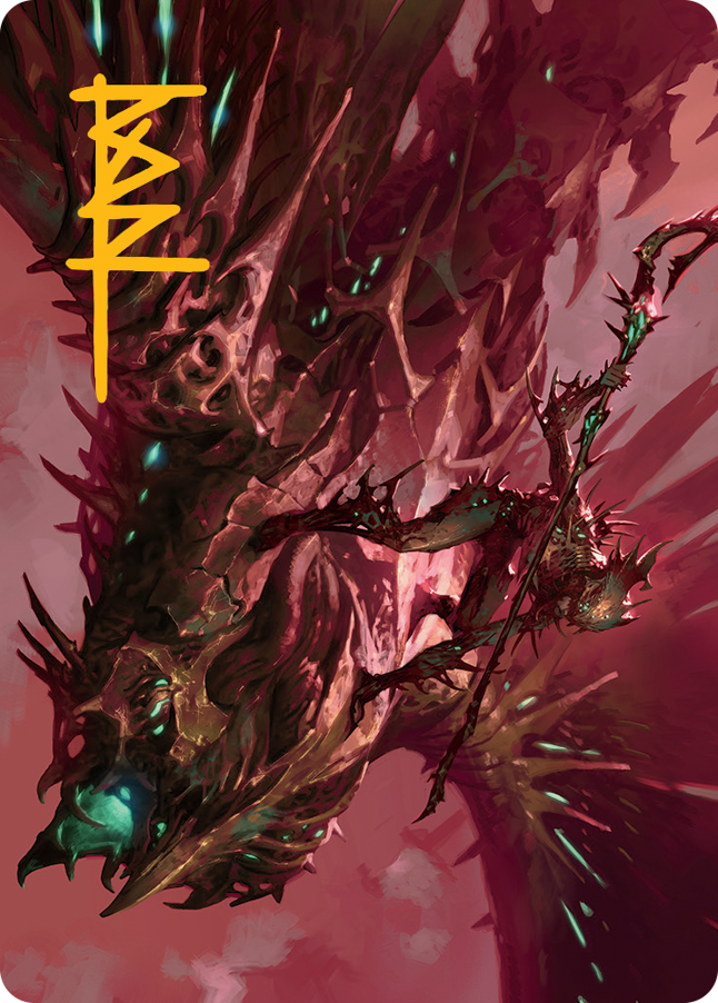 Skyclave Invader Art Card (Gold-Stamped Signature) [March of the Machine Art Series] - Destination Retro
