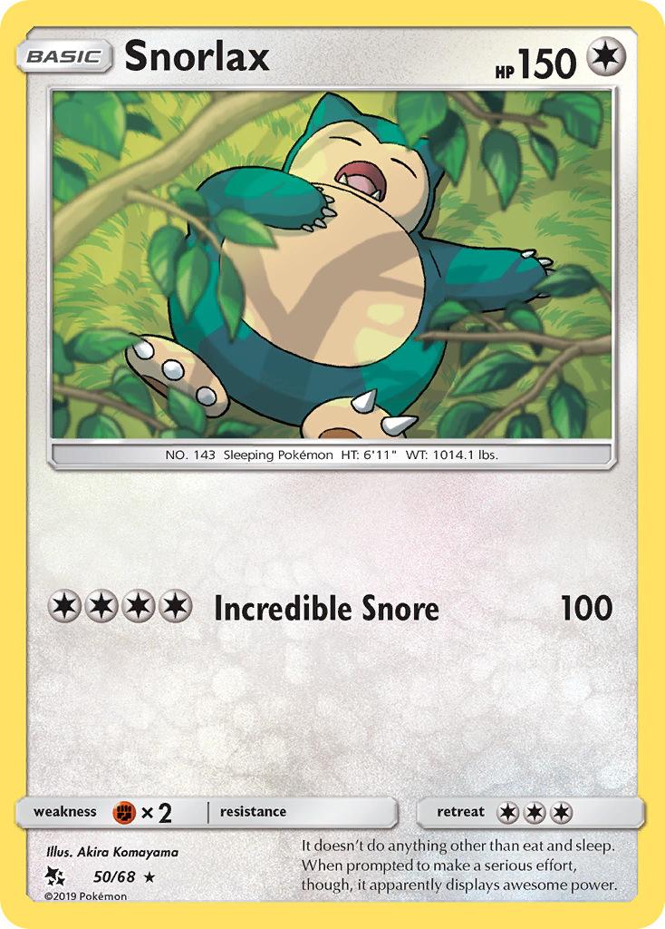 Snorlax (50/68) [Sun & Moon: Hidden Fates] - Destination Retro