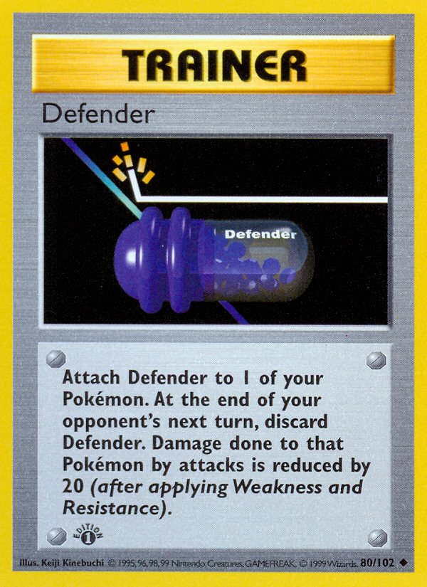 Defender (80/102) [Base Set 1st Edition] - Destination Retro
