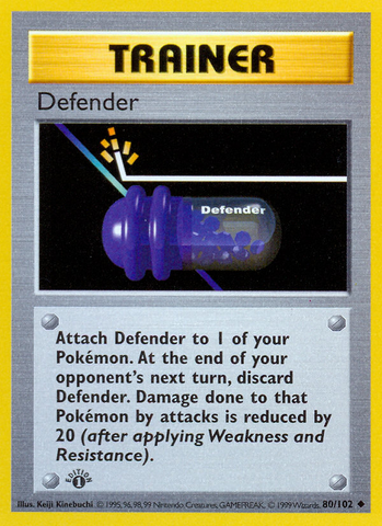 Defender (80/102) [Base Set 1st Edition] - Destination Retro