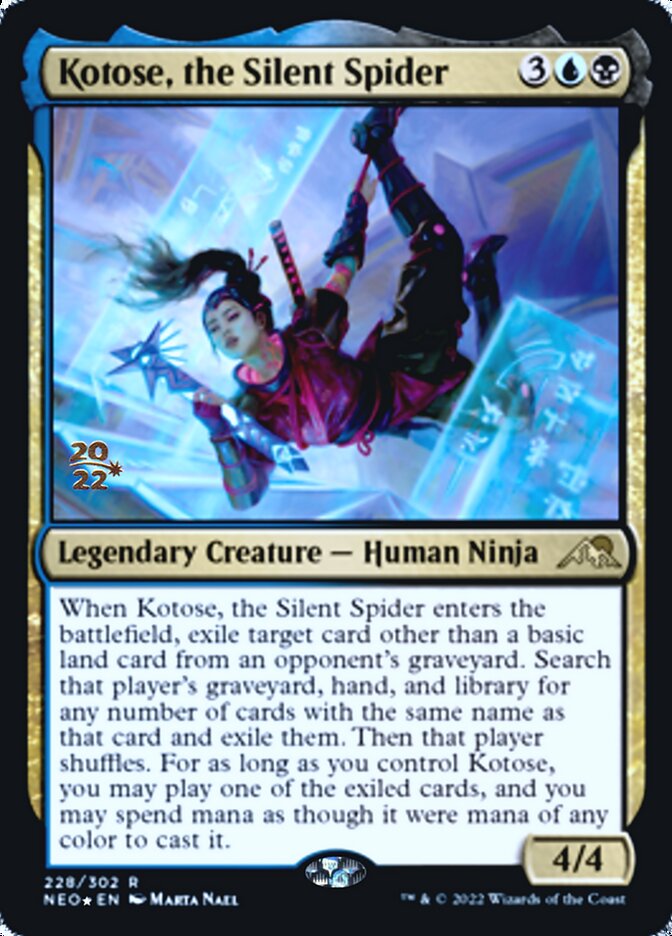 Kotose, the Silent Spider [Kamigawa: Neon Dynasty Prerelease Promos] - Destination Retro
