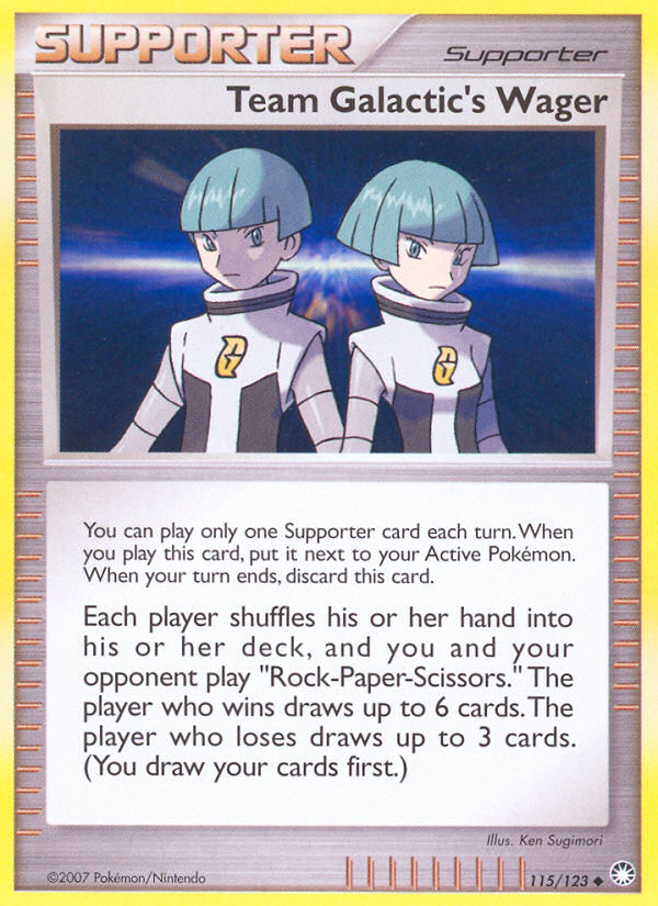 Team Galactic's Wager (115/123) [Diamond & Pearl: Mysterious Treasures] - Destination Retro