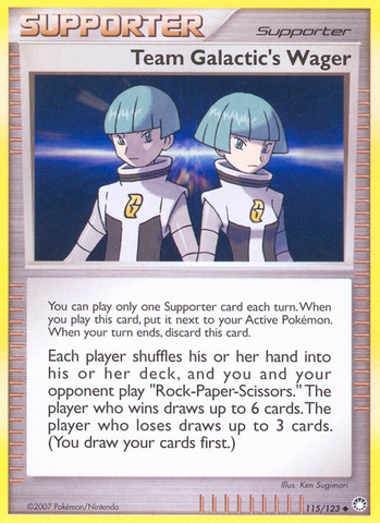 Team Galactic's Wager (115/123) [Diamond & Pearl: Mysterious Treasures] - Destination Retro