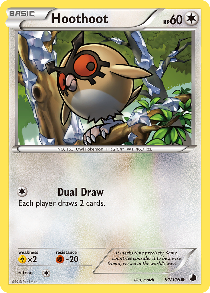 Hoothoot (91/116) [Black & White: Plasma Freeze] - Destination Retro