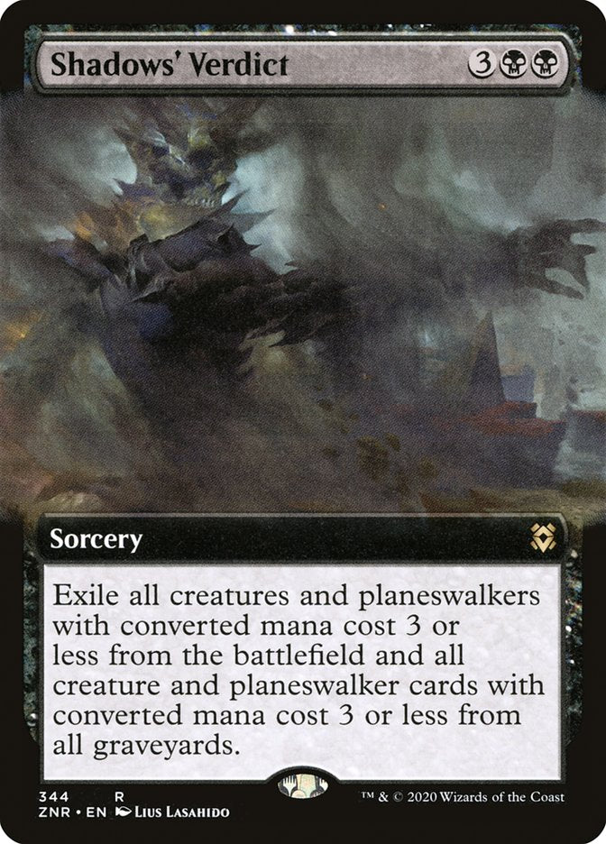 Shadows' Verdict (Extended Art) [Zendikar Rising] - Destination Retro