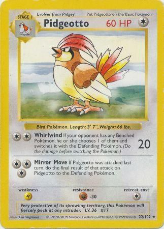 Pidgeotto (22/102) [Base Set Shadowless Unlimited] - Destination Retro