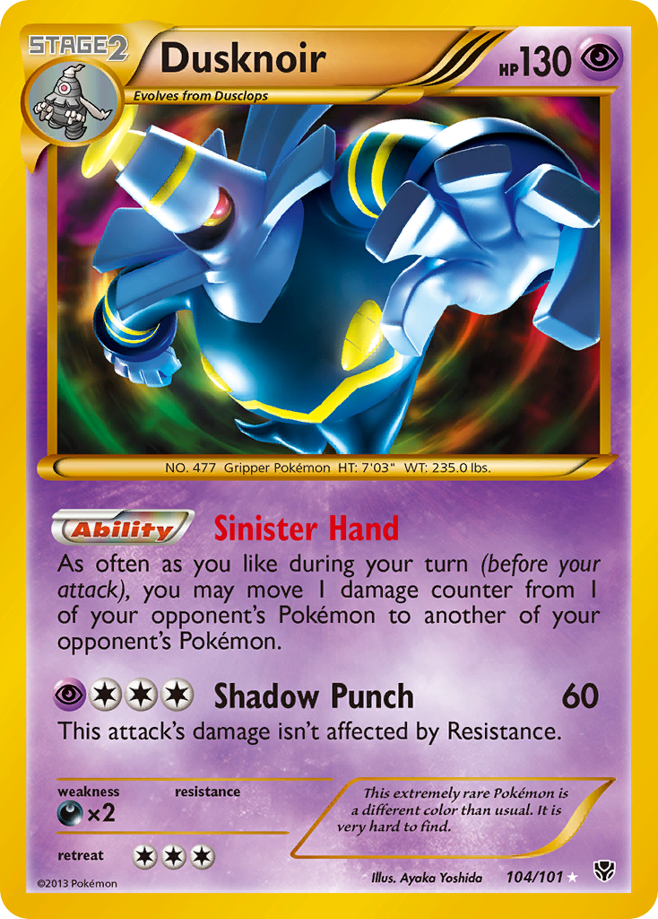 Dusknoir (104/101) [Black & White: Plasma Blast] - Destination Retro