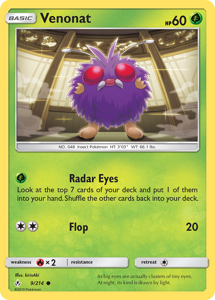 Venonat (9/214) [Sun & Moon: Unbroken Bonds] - Destination Retro
