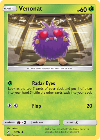 Venonat (9/214) [Sun & Moon: Unbroken Bonds] - Destination Retro
