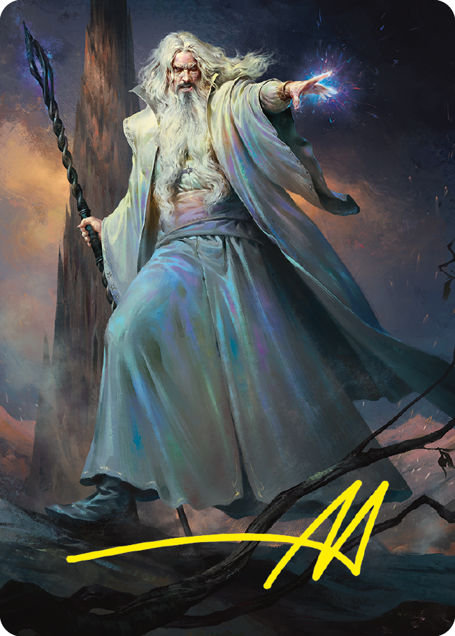 Saruman of Many Colors Art Card (Gold-Stamped Signature) [The Lord of the Rings: Tales of Middle-earth Art Series] - Destination Retro