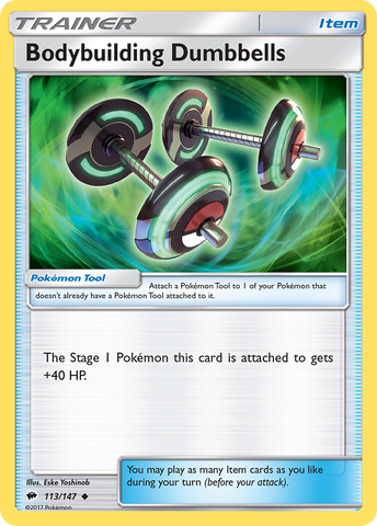 Bodybuilding Dumbbells (113/147) [Sun & Moon: Burning Shadows] - Destination Retro