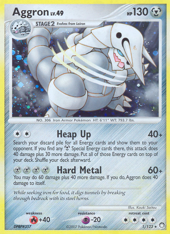 Aggron (1/123) [Diamond & Pearl: Mysterious Treasures] - Destination Retro