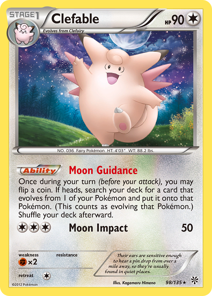 Clefable (98/135) [Black & White: Plasma Storm] - Destination Retro