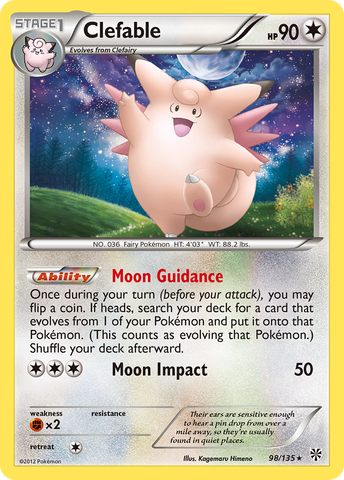 Clefable (98/135) [Black & White: Plasma Storm] - Destination Retro