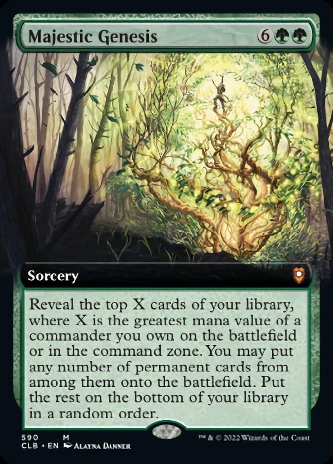 Majestic Genesis (Extended Art) [Commander Legends: Battle for Baldur's Gate] - Destination Retro