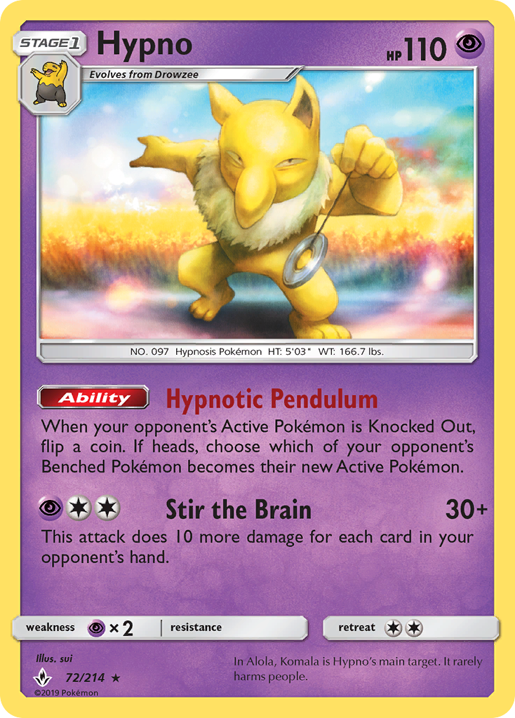 Hypno (72/214) [Sun & Moon: Unbroken Bonds] - Destination Retro