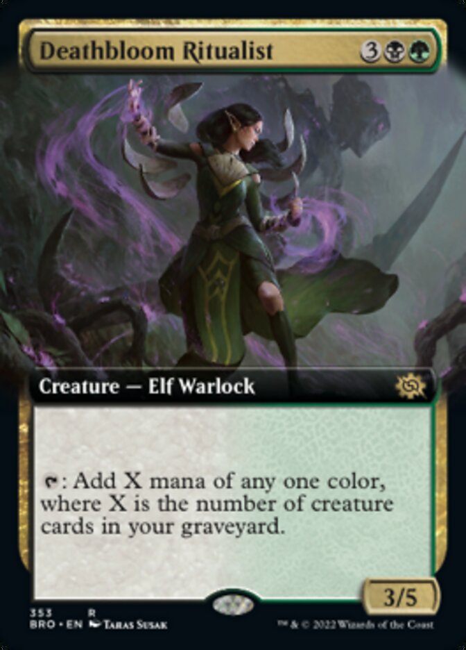 Deathbloom Ritualist (Extended Art) [The Brothers' War] - Destination Retro