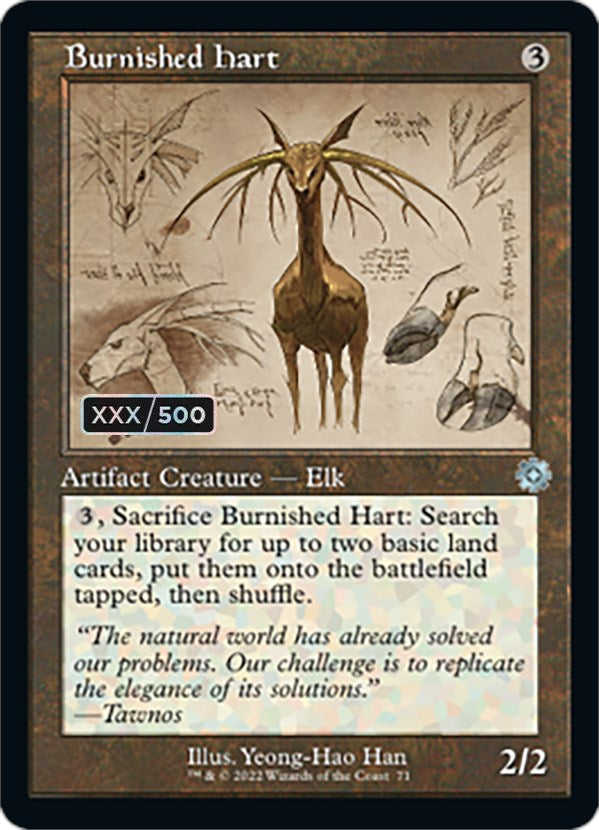 Burnished Hart (Retro Schematic) (Serial Numbered) [The Brothers' War Retro Artifacts] - Destination Retro