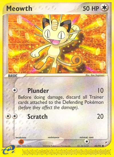 Meowth (42/95) [EX: Team Magma vs Team Aqua] - Destination Retro