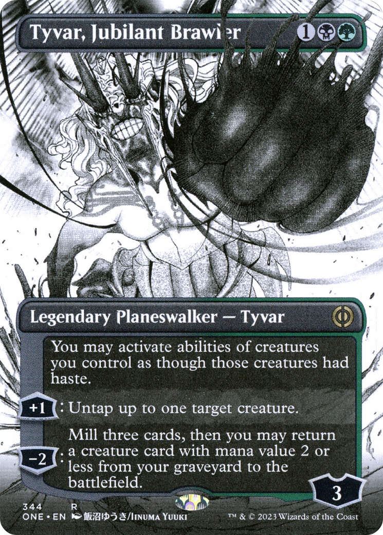 Tyvar, Jubilant Brawler (Borderless Manga) [Phyrexia: All Will Be One] - Destination Retro