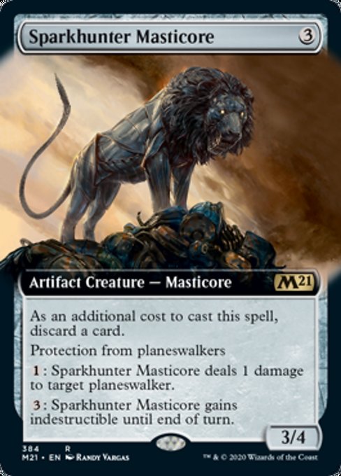 Sparkhunter Masticore (Extended Art) [Core Set 2021] - Destination Retro
