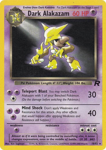 Dark Alakazam (18/82) [Team Rocket Unlimited] - Destination Retro