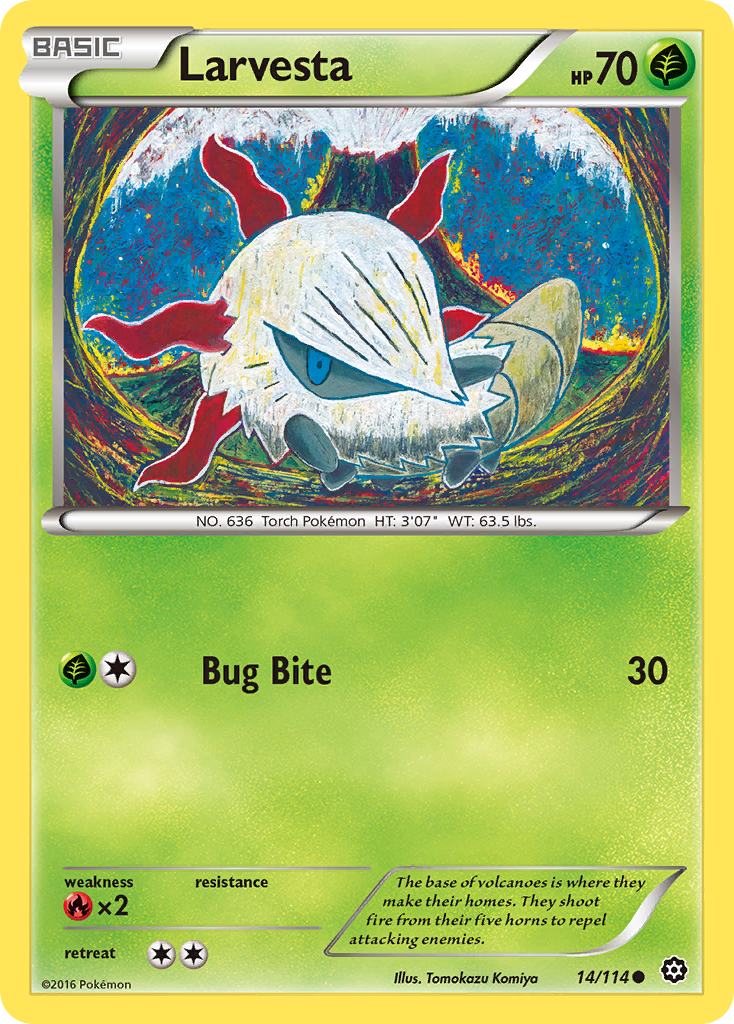 Larvesta (14/114) [XY: Steam Siege] - Destination Retro
