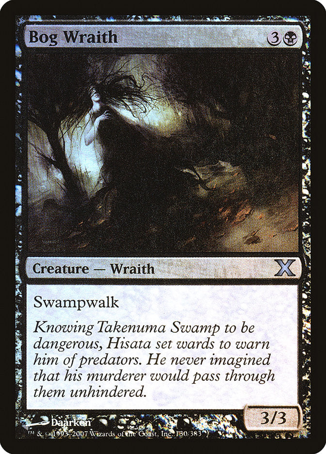 Bog Wraith (Premium Foil) [Tenth Edition] - Destination Retro
