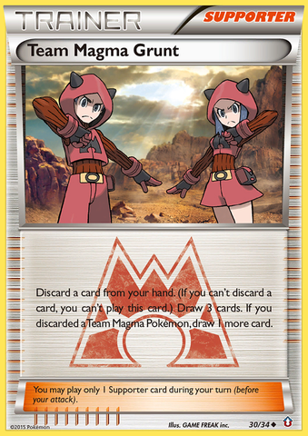 Team Magma Grunt (30/34) [XY: Double Crisis] - Destination Retro
