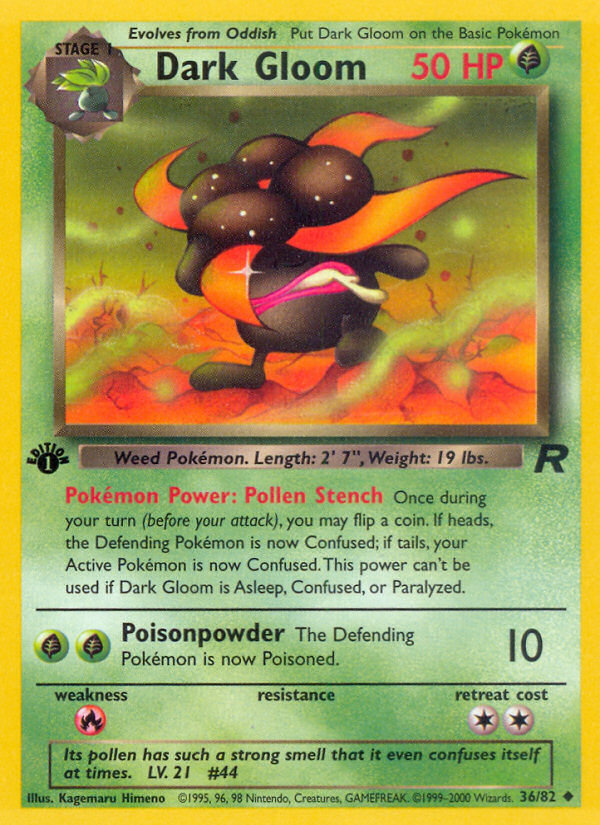 Dark Gloom (36/82) [Team Rocket 1st Edition] - Destination Retro
