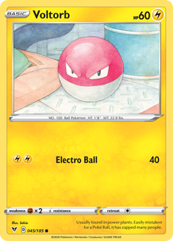 Voltorb (45) [Sword & Shield: Vivid Voltage] - Destination Retro