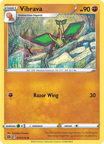 Vibrava (075/172) [Sword & Shield: Brilliant Stars] - Destination Retro