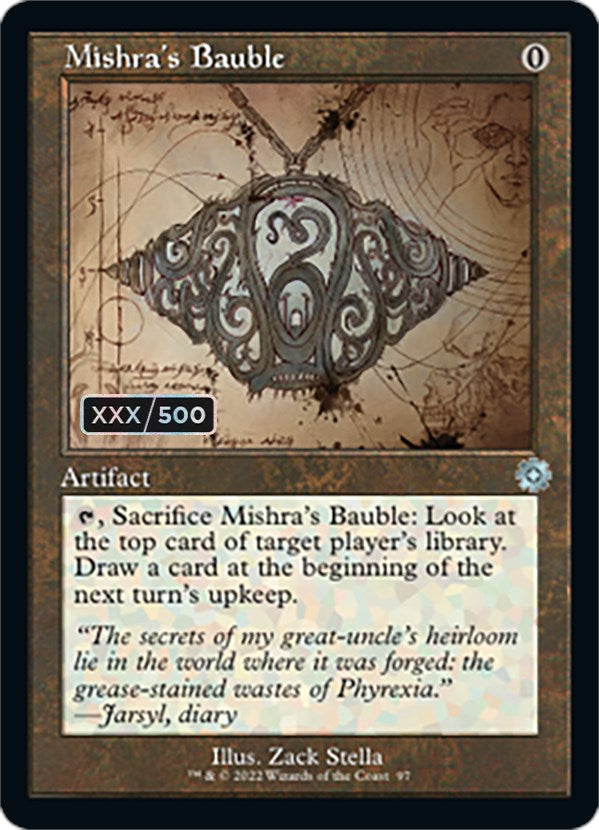 Mishra's Bauble (Retro Schematic) (Serial Numbered) [The Brothers' War Retro Artifacts] - Destination Retro