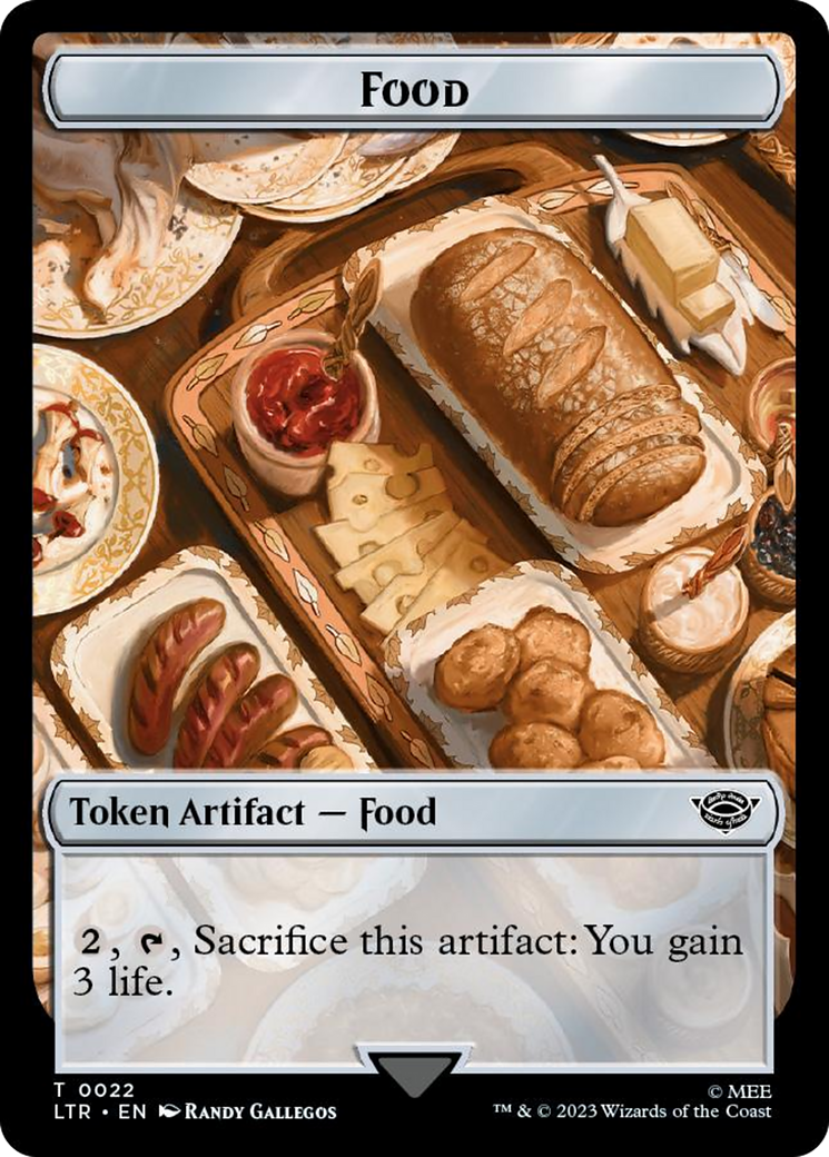 Human Soldier (0014) // Food (0022) Double-Sided Token (Surge Foil) [The Lord of the Rings: Tales of Middle-Earth Tokens] - Destination Retro