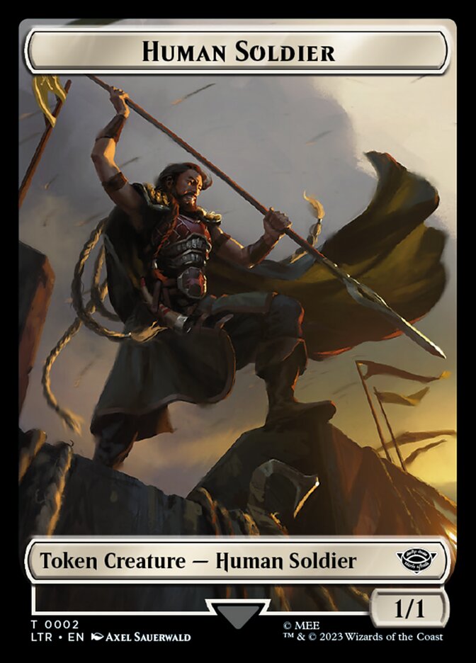 Human Soldier Token (02) [The Lord of the Rings: Tales of Middle-Earth Tokens] - Destination Retro